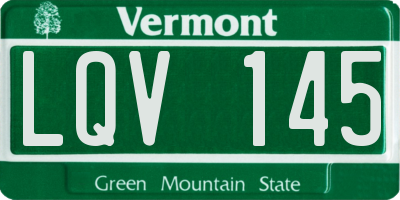 VT license plate LQV145
