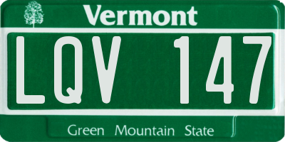 VT license plate LQV147