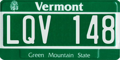VT license plate LQV148