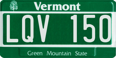 VT license plate LQV150