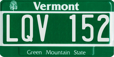 VT license plate LQV152