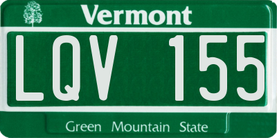 VT license plate LQV155
