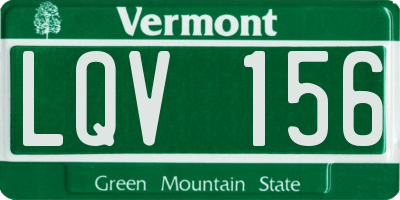 VT license plate LQV156