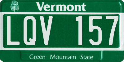VT license plate LQV157