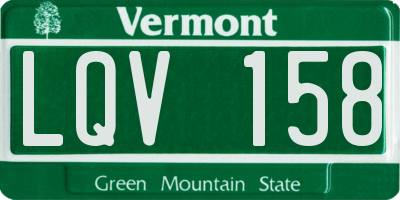 VT license plate LQV158
