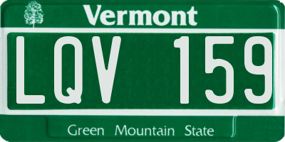 VT license plate LQV159