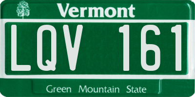 VT license plate LQV161