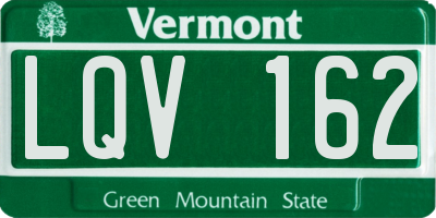 VT license plate LQV162