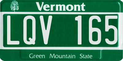 VT license plate LQV165