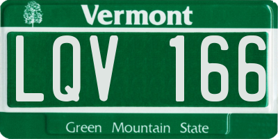 VT license plate LQV166