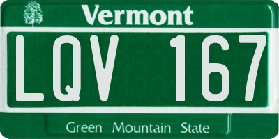 VT license plate LQV167