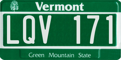 VT license plate LQV171