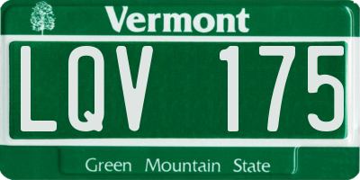 VT license plate LQV175