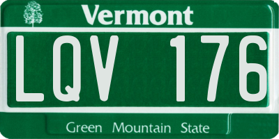 VT license plate LQV176