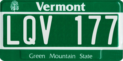 VT license plate LQV177