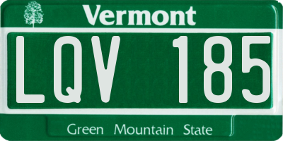 VT license plate LQV185