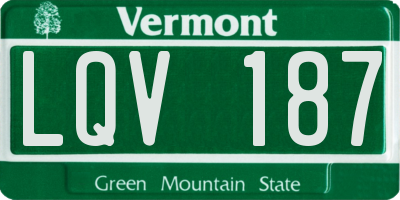 VT license plate LQV187