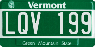 VT license plate LQV199