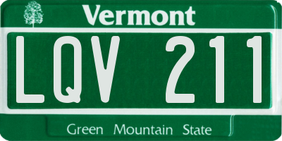 VT license plate LQV211