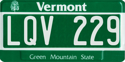 VT license plate LQV229