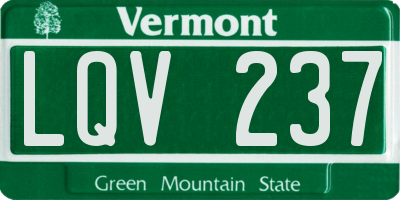 VT license plate LQV237