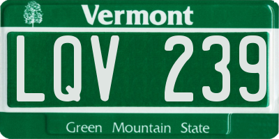 VT license plate LQV239