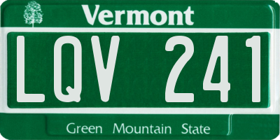 VT license plate LQV241