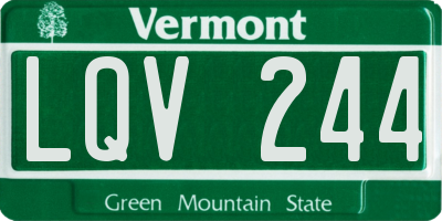 VT license plate LQV244