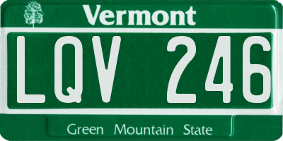 VT license plate LQV246
