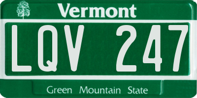 VT license plate LQV247