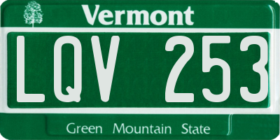 VT license plate LQV253