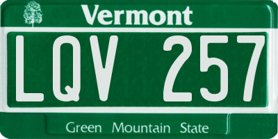 VT license plate LQV257