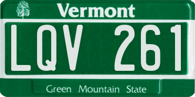 VT license plate LQV261