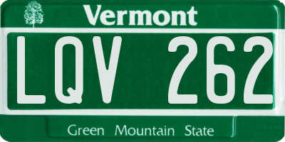 VT license plate LQV262