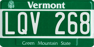 VT license plate LQV268