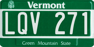 VT license plate LQV271
