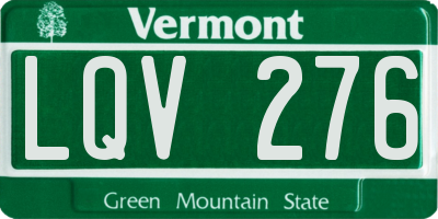 VT license plate LQV276