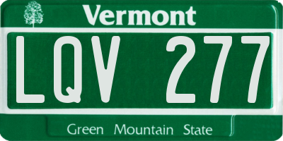 VT license plate LQV277