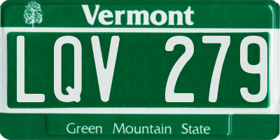 VT license plate LQV279