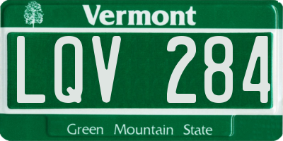 VT license plate LQV284