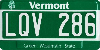 VT license plate LQV286