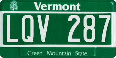 VT license plate LQV287