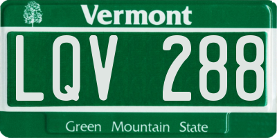 VT license plate LQV288