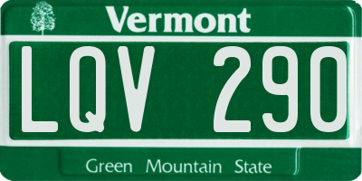 VT license plate LQV290