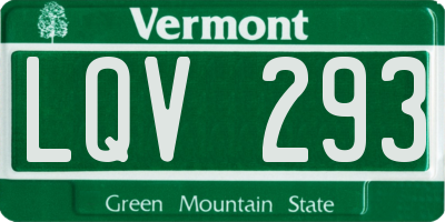 VT license plate LQV293