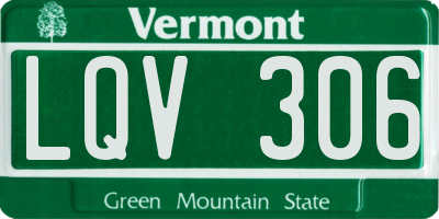 VT license plate LQV306