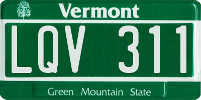 VT license plate LQV311