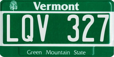 VT license plate LQV327