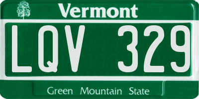 VT license plate LQV329