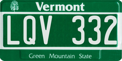 VT license plate LQV332